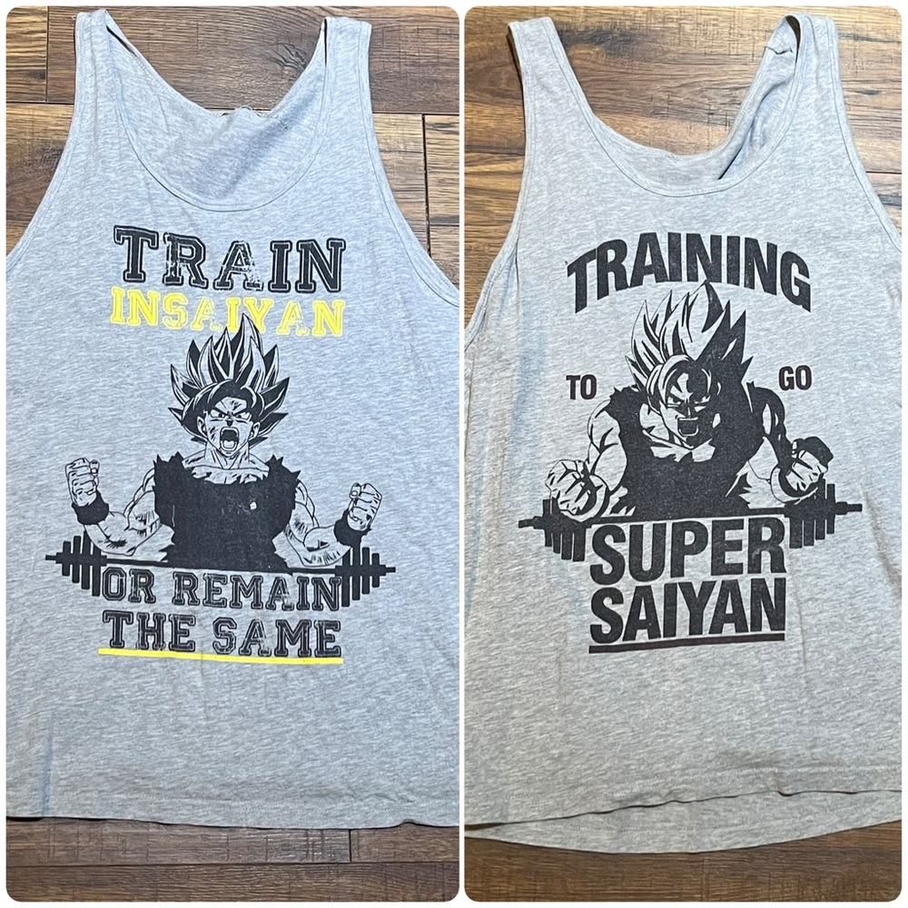 Bundle of 2 DragonBallZ Super Saiyan Tank Top Size Large